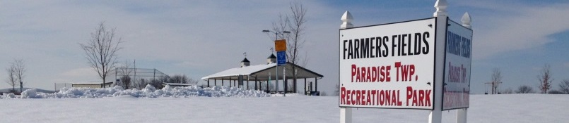 Farmers Fields Recreational Park in snow